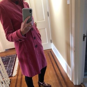 Boden Size 8 Fuschia/Pink Velvet Coat